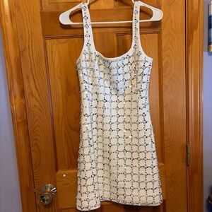 Elegant White Sequin Wedding Dress